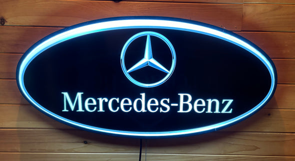 Mercedes 32" Backlit LED Oval Sign Design #V7215