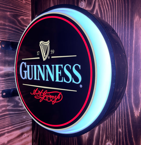Guinness 20" Two Sided LED Fixed Flange Sign Design #F5056