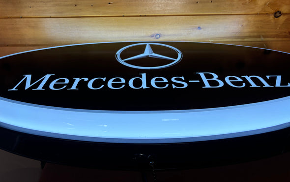 Mercedes 32" Backlit LED Oval Sign Design #V7215