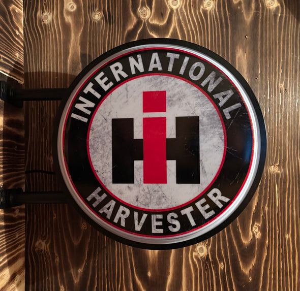 International Harvester 20" Two Sided LED Flange Sign Design#F7099