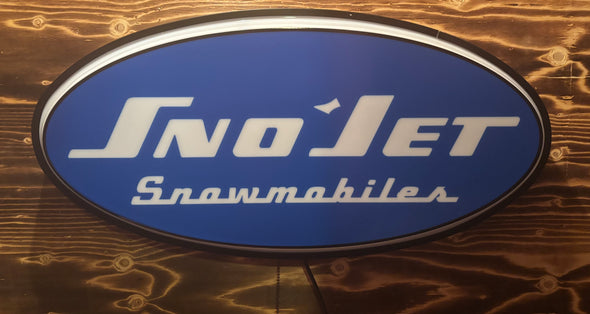 Sno-Jet Snowmobiles 32” Backlit LED Oval Sign Design #V7218