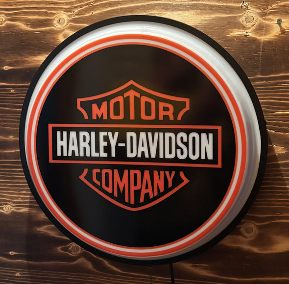 Harley Davidson 18" Backlit LED Button Sign Design #W5061