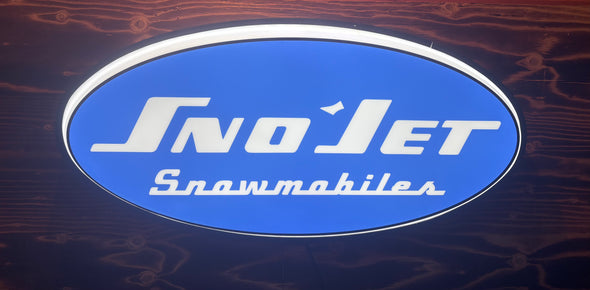 Sno-Jet Snowmobiles 32” Backlit LED Oval Sign Design #V7218