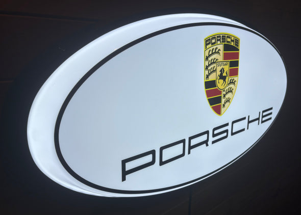 Porsche 32" Backlit LED Oval Sign Design #V7213