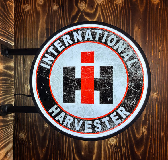 International Harvester 20" Two Sided LED Flange Sign Design#F7099