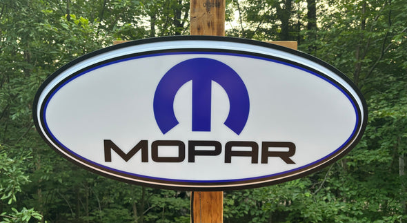 Mopar 32" Backlit LED Oval Sign Design #V7209