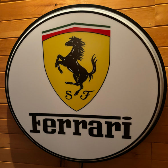 Ferrari 18” Backlit LED Backlit Button Sign Design #W5084