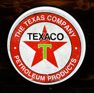 Texaco 18" Backlit LED Button Sign Design #W5008