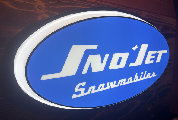Sno-Jet Snowmobiles 32” Backlit LED Oval Sign Design #V7218