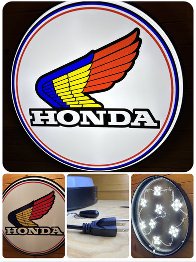 Honda Motorcycle 30" Backlit LED Button Sign Design #BB6143