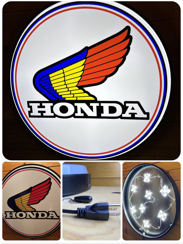 Honda Motorcycle 30" Backlit LED Button Sign Design #BB6143