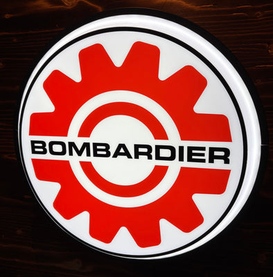 Bombardier 18" Backlit LED Button Sign Design #W7160