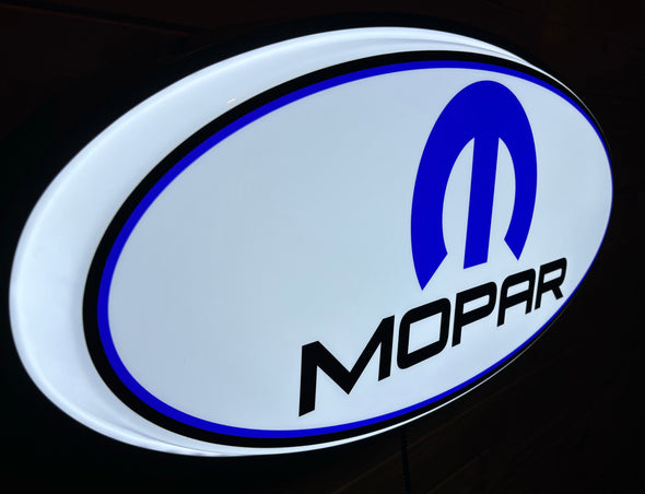 Mopar 32" Backlit LED Oval Sign Design #V7209