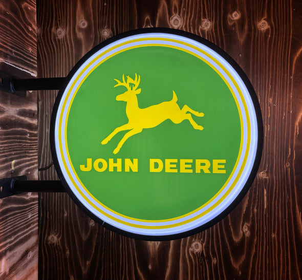 John Deere 20" LED Fixed Flange Sign Design #F5032