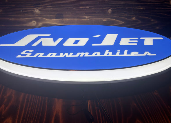 Sno-Jet Snowmobiles 32” Backlit LED Oval Sign Design #V7218