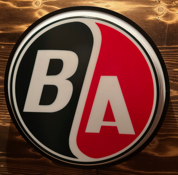 B/A 18" Backlit LED Button Sign Design #W7178