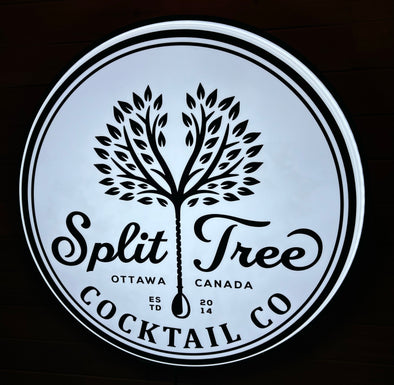 Split Tree Cocktail Company 30" Backlit Button Sign
