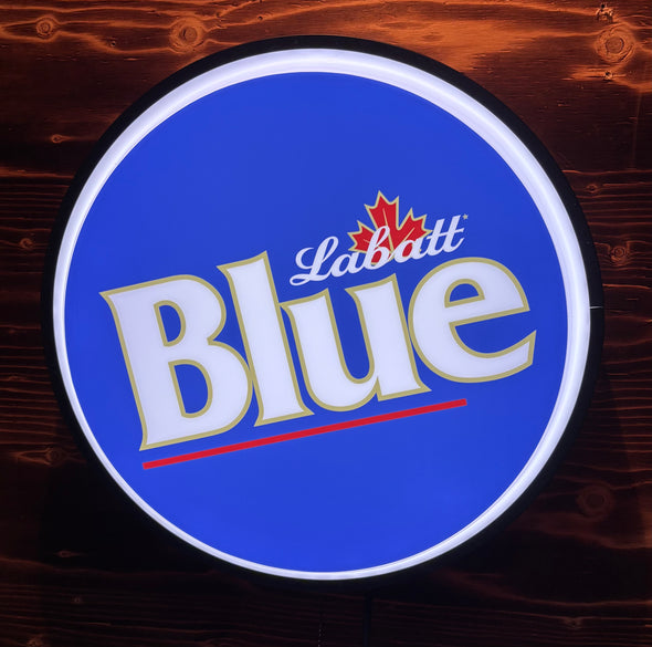 Labatt Blue 18" Backlit LED Button Sign Design #W7223