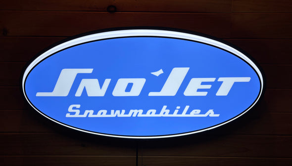 Sno-Jet Snowmobiles 32” Backlit LED Oval Sign Design #V7218