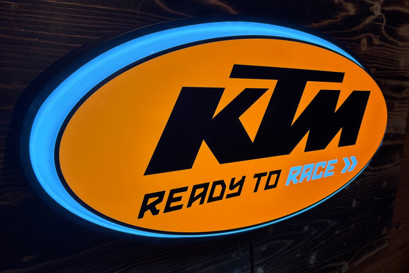 KTM Ready To Race 32” Backlit LED Oval Sign Design #V7230