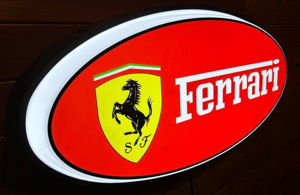 Ferrari 32" Backlit LED Oval Sign Design #V7216