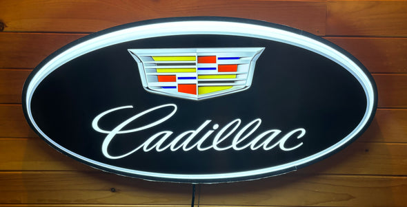 Cadillac 32" Backlit LED Oval Sign Design #V5088