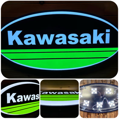 Kawasaki 32" Backlit LED Oval Sign Design #V7217