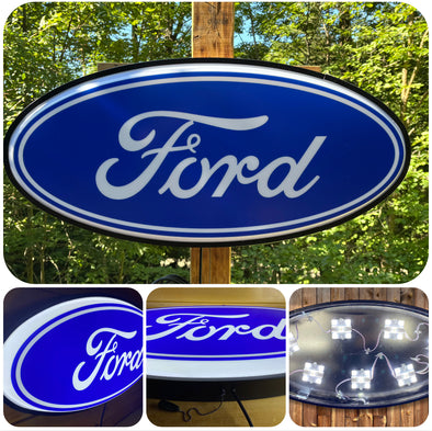 Ford 32" Backlit LED Oval Sign Design #V7104