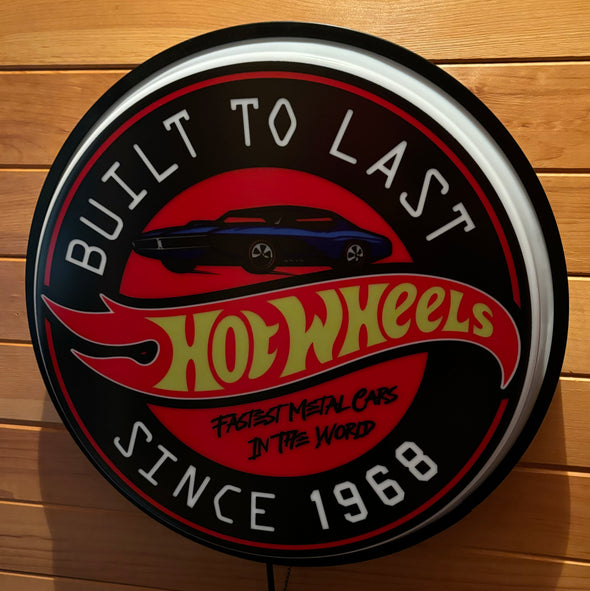 Hot Wheels 18” Backlit LED Button Sign Design #W7168