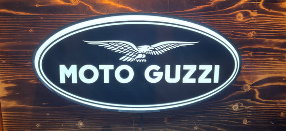 Moto Guzzi 32" Backlit LED Oval Sign Design #V5073