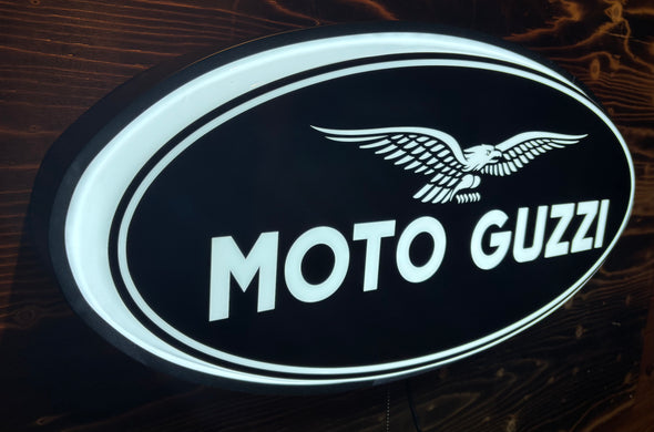 Moto Guzzi 32" Backlit LED Oval Sign Design #V5073
