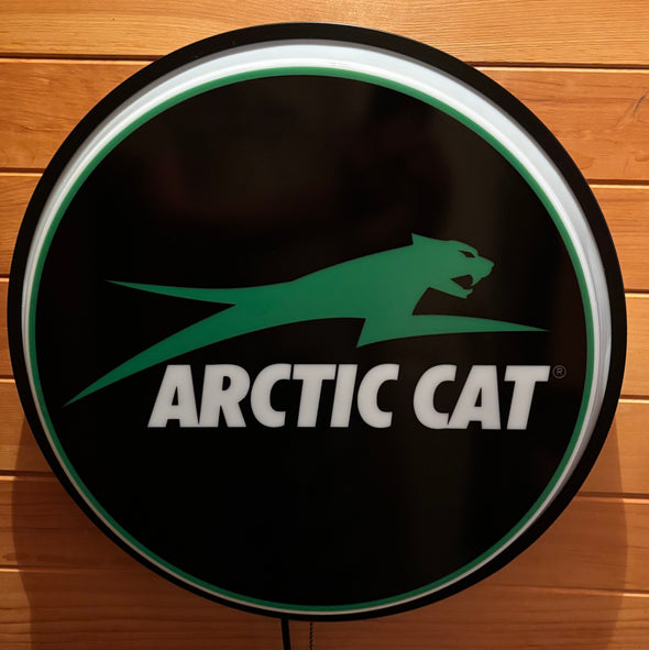 Arctic Cat 18" Backlit LED Button Sign Design #W7159