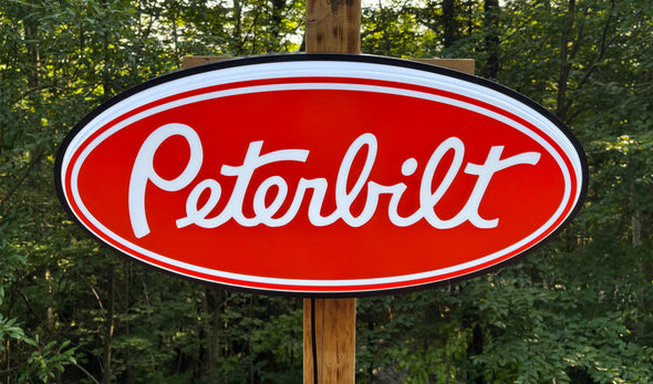 Peterbilt 32" Backlit LED Oval Sign Design #V7133