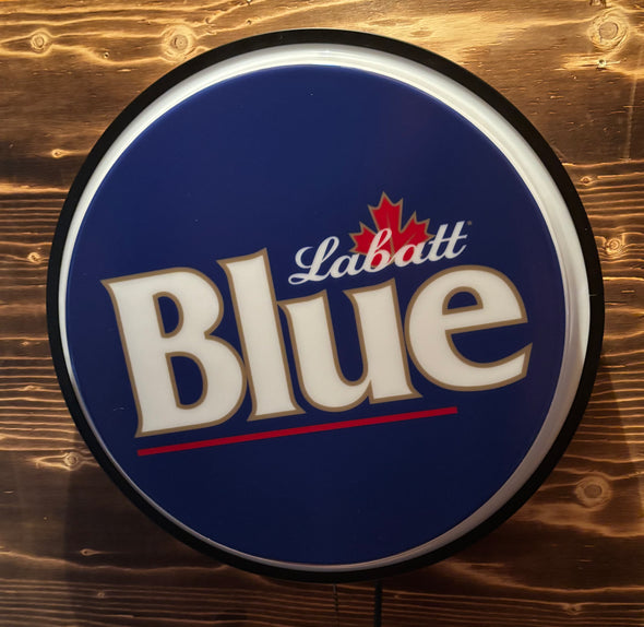 Labatt Blue 18" Backlit LED Button Sign Design #W7223
