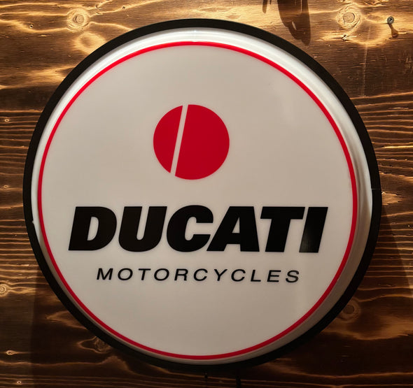 Ducati Motorcycle 18" Backlit Button Sign Design #W5035