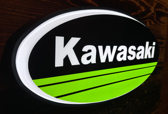 Kawasaki 32" Backlit LED Oval Sign Design #V7217