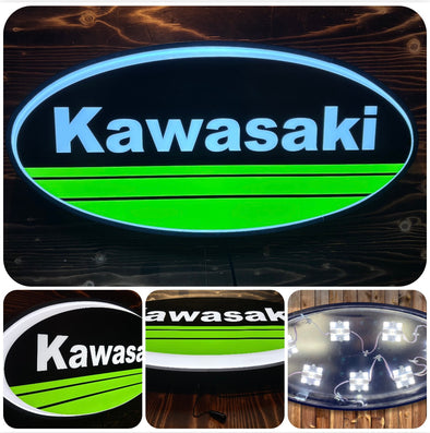 Kawasaki 32" Backlit LED Oval Sign Design #V7217