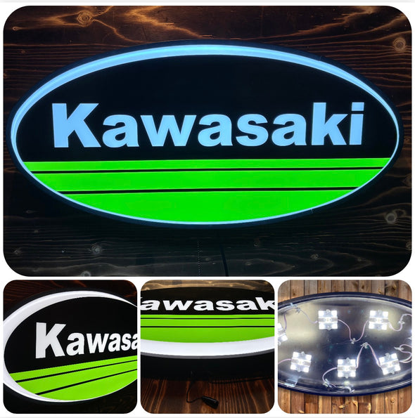 Kawasaki 32" Backlit LED Oval Sign Design #V7217