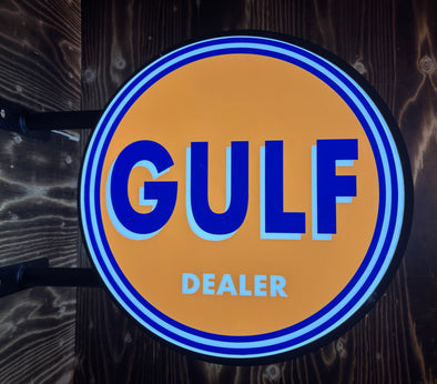 Gulf 20" Two Sided LED Fixed Flange Sign Design #F5016