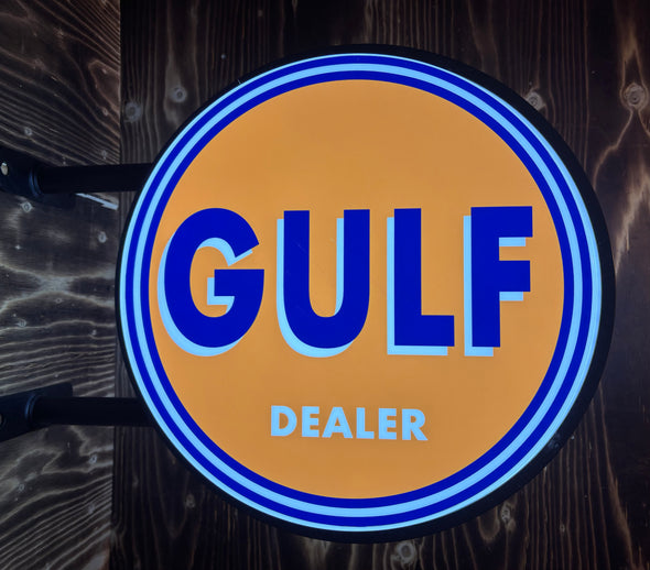 Gulf 20" Two Sided LED Fixed Flange Sign Design #F5016