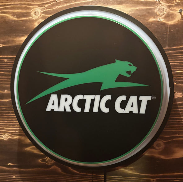 Arctic Cat 18" Backlit LED Button Sign Design #W7159