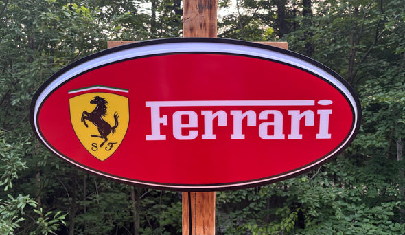 Ferrari 32" Backlit LED Oval Sign Design #V7216