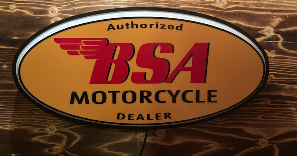 BSA Motorcycle 32" Backlit LED Oval Sign Design #V7226