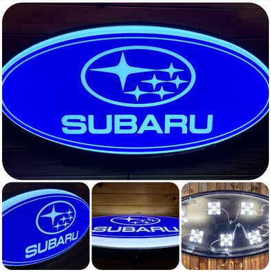 Subaru 32" Backlit LED Oval Sign Design #V7212