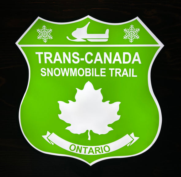 Trans Canada Snowmobile Trail 18" Backlit LED Shield Sign Design #D7219
