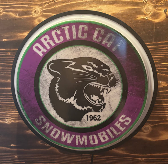 Arctic Cat 18" Backlit LED Button Sign Design #W5066