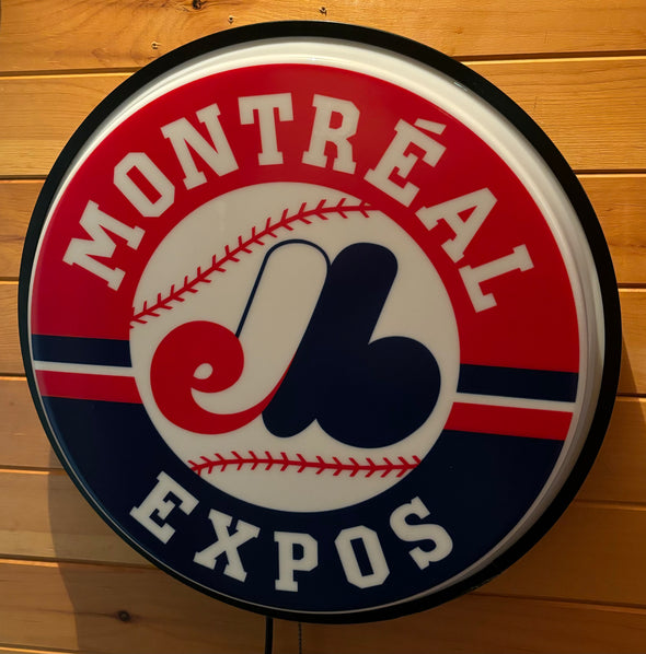 Montréal Expos 18" Backlit LED Button Sign Design #W6011