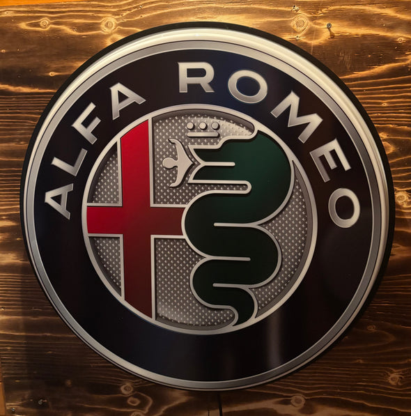 Alfa Romeo 30" Backlit LED Button Sign Design #BB5030