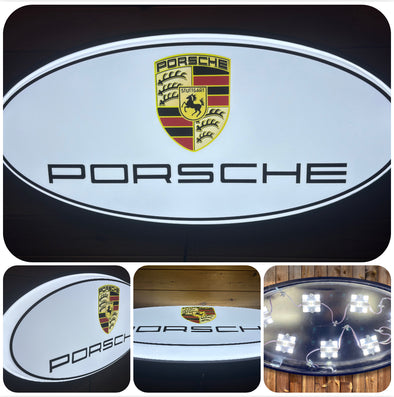 Porsche 32" Backlit LED Oval Sign Design #V7213