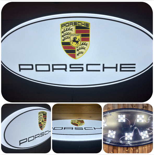 Porsche 32" Backlit LED Oval Sign Design #V7213